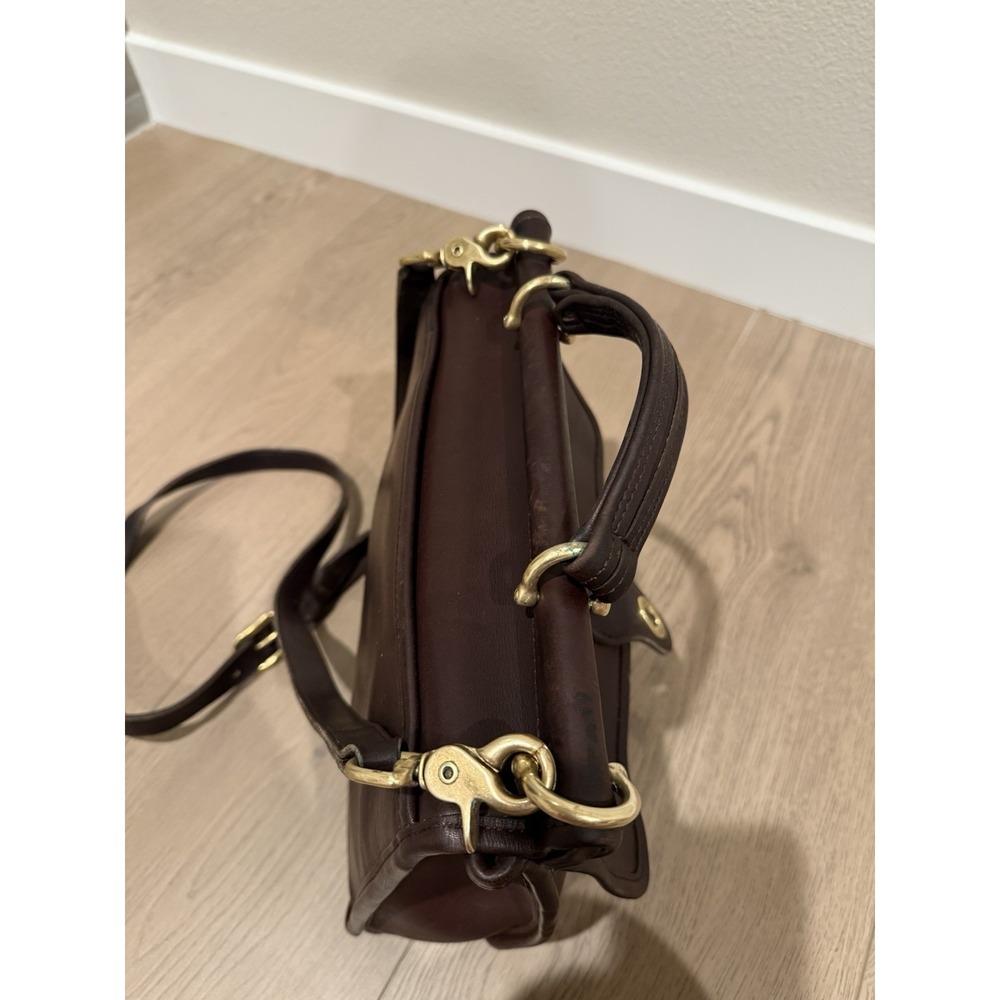 Vintage 90s Coach Willis 9927 Mahogany Brown Leather Crossbody Bag Purse Satchel - Picture 8 of 12
